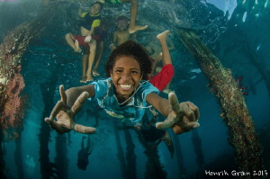 The Awesome kids at Aborek Jetty by Henrik Gram Rasmussen 